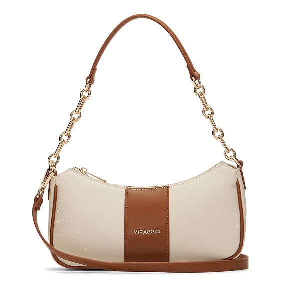 Miraggio Bella Colorblocked Shoulder Bag with Adjustable and Detachable Sling Strap for Women | Stylish Crossbody Bags For Women | Ladies Shoulder Purse